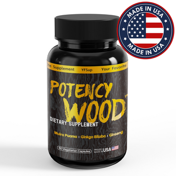 Potency Wood Vitality Boost - Energy, Brain Support, Antioxidant Herbal Supplement - 60 Capsules